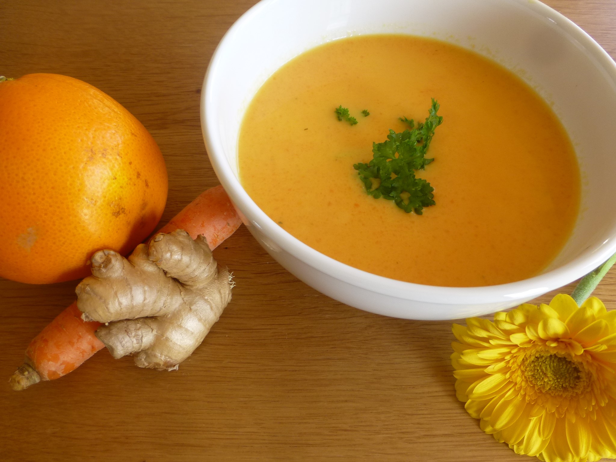 Möhren-Orangen-Ingwer Suppe - Muddis kochen